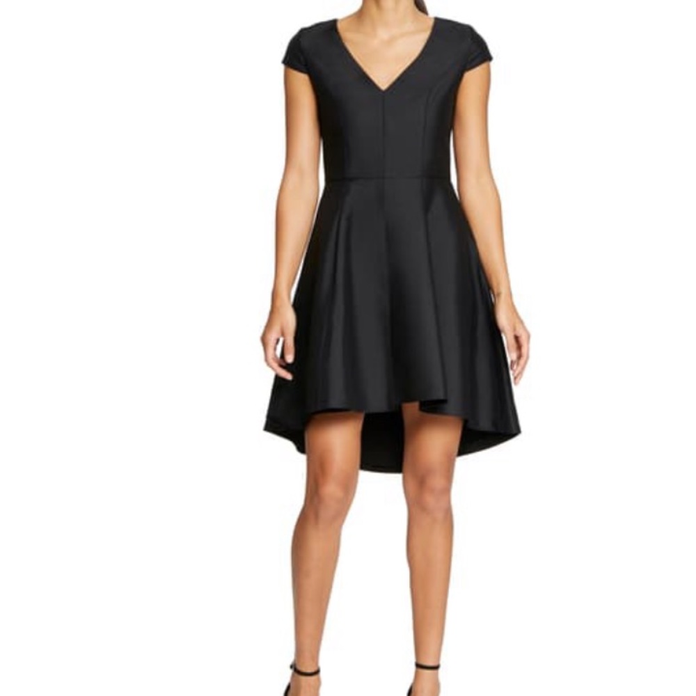 NWT HALSTON HERITAGE High/low Cocktail Dress In Black